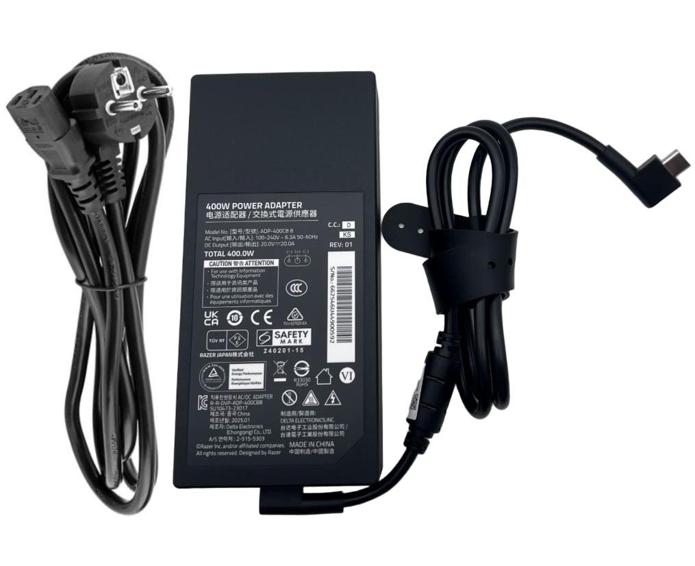 20V 20A 400W Origineel Razer ADP-400CB B Adapter Voeding Oplader + Netsnoer