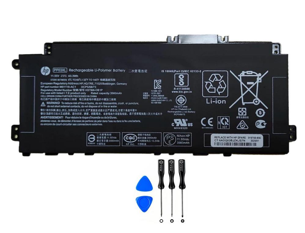 3560mAh 43.3Wh Origineel Accu Batterij Voor HP 13-BB 15-EH