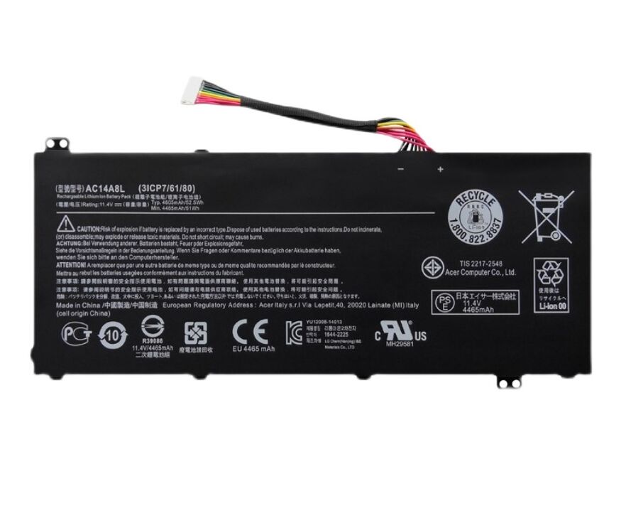 4605mAh 52.5Wh Accu Batterij Voor Acer AC14A8L