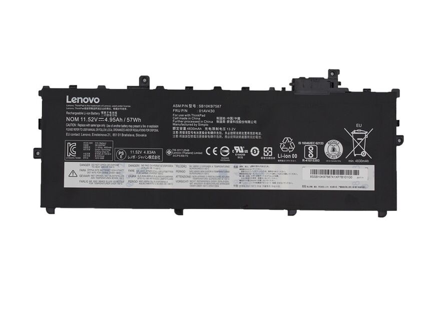 57Wh 4950mAh Lenovo 01AV429 Accu Batterij