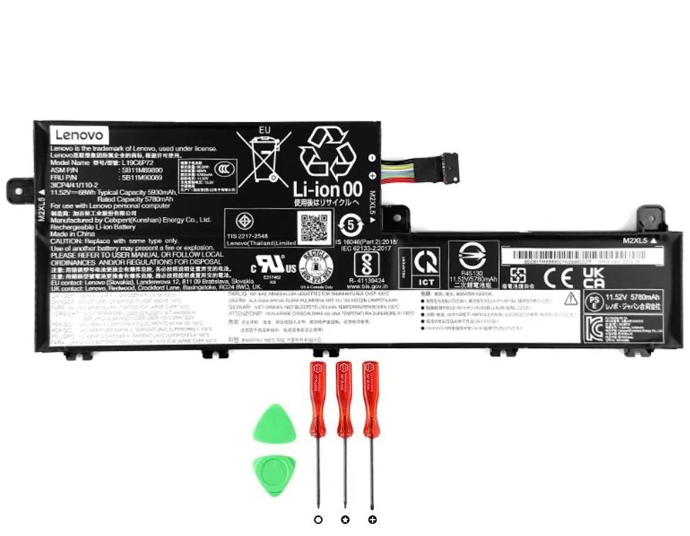 5930mAh 68Wh Origineel Accu Batterij Lenovo 5B10W13960 5B10W13961 5B11M90089