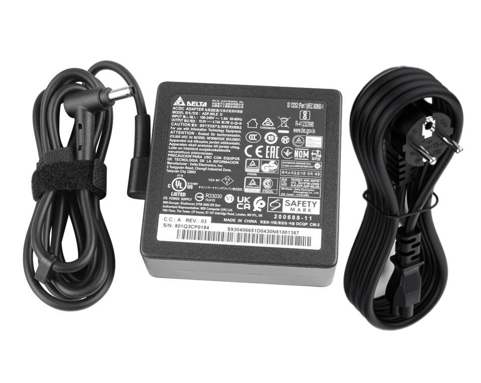 19V 4.74A 90W Origineel MSI Modern 15 A11SB-466 AC Adapter Voeding Oplader + Netsnoer